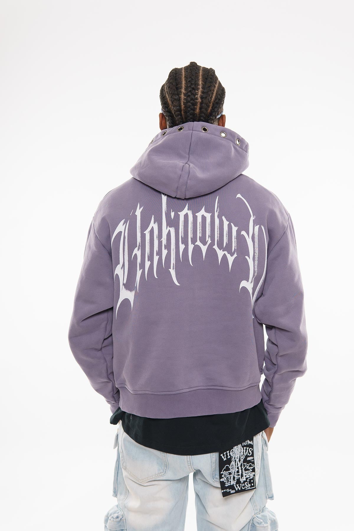 Unknown washed effect pullover hoodie By Unknown-16