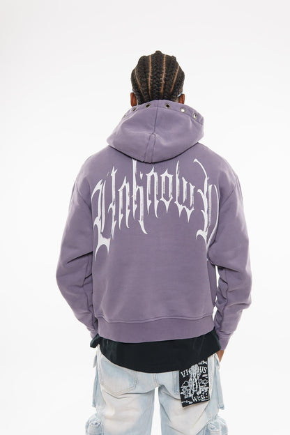 Unknown washed effect pullover hoodie By Unknown-16