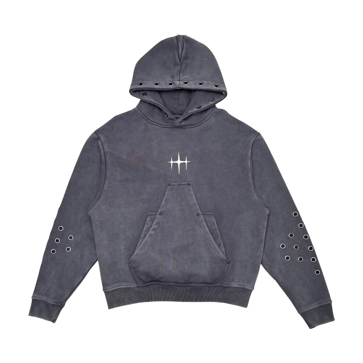 Unknown washed effect pullover hoodie By Unknown-18