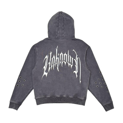 Unknown washed effect pullover hoodie By Unknown-19