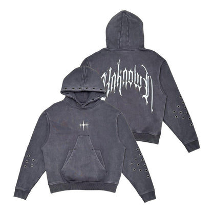 Unknown washed effect pullover hoodie By Unknown-22