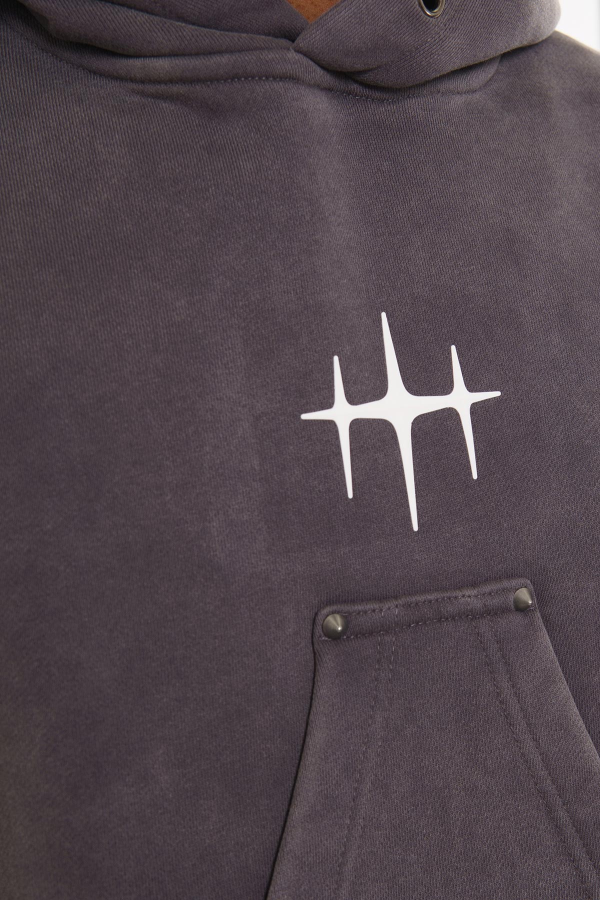 Unknown washed effect pullover hoodie By Unknown-26