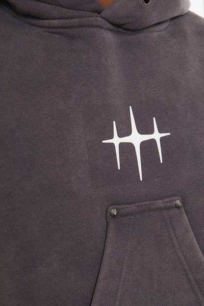 Unknown washed effect pullover hoodie By Unknown-26