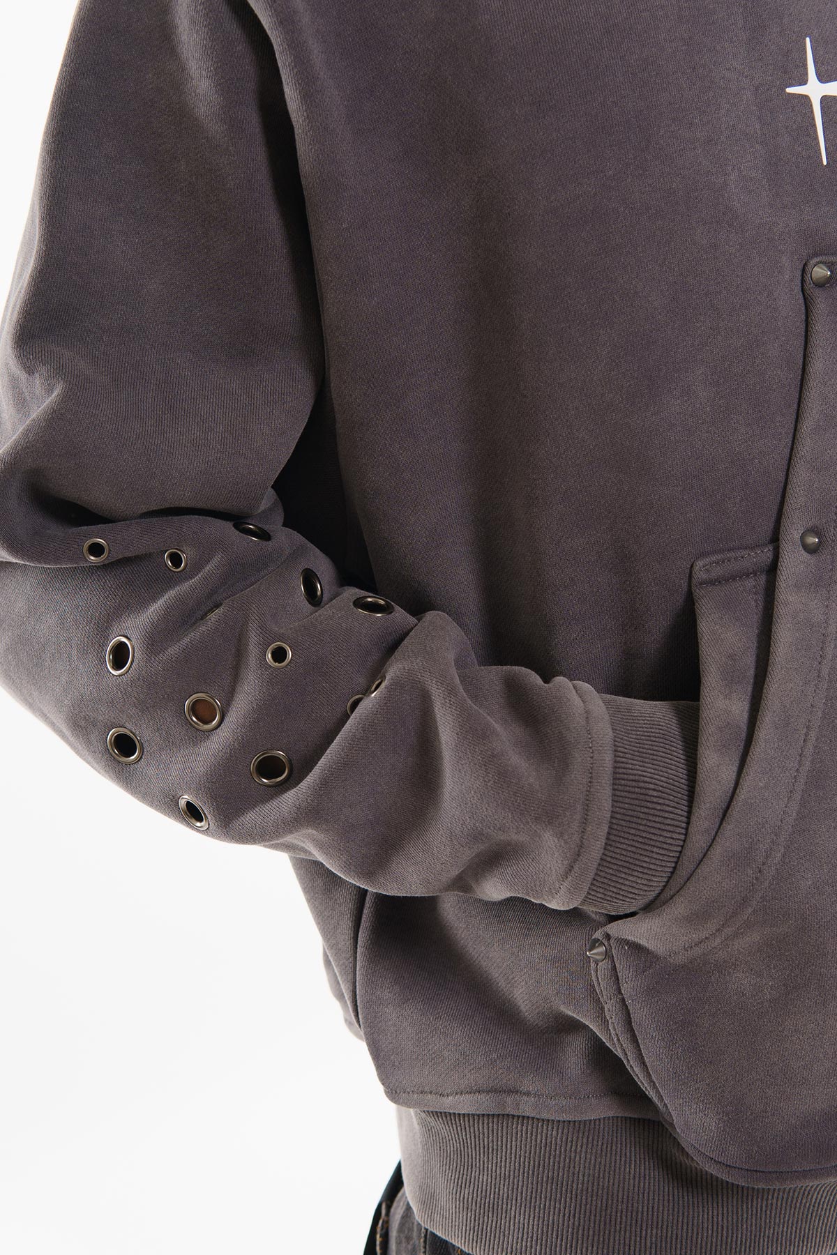 Unknown washed effect pullover hoodie By Unknown-28