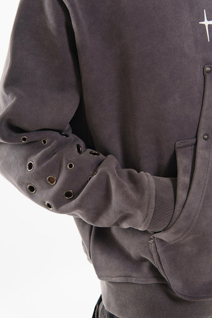 Unknown washed effect pullover hoodie By Unknown-28
