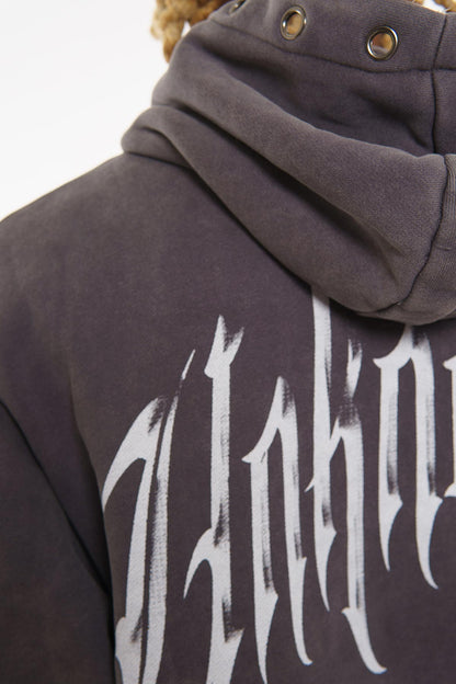 Unknown washed effect pullover hoodie By Unknown-29