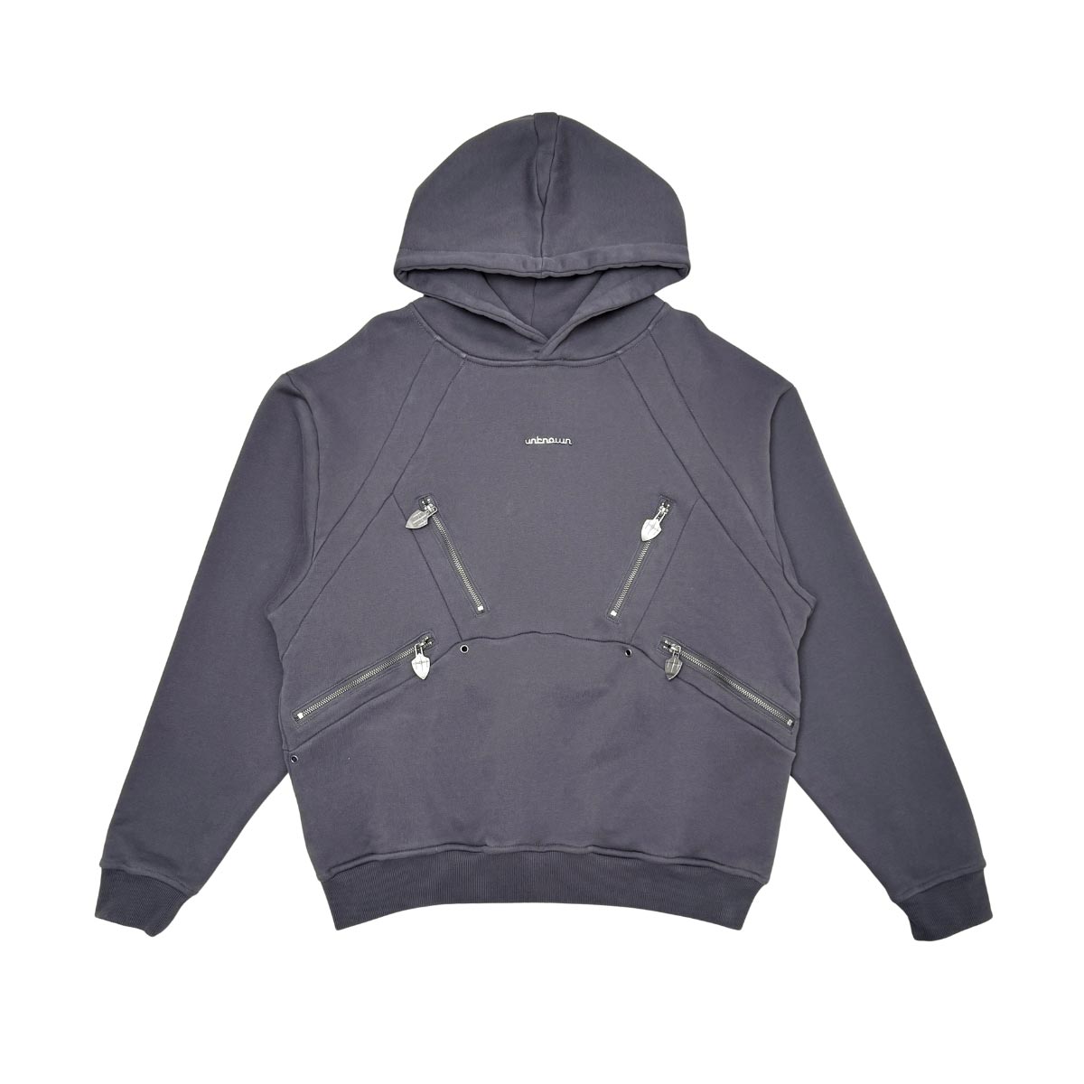 Unknown washed effect heavyweight cotton fleece hoodie By Unknown-8