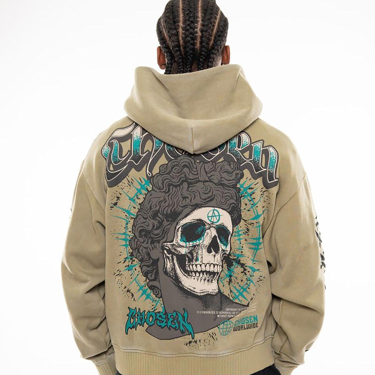 Anarchy oversized full zip hoodie by Chosen, view 5