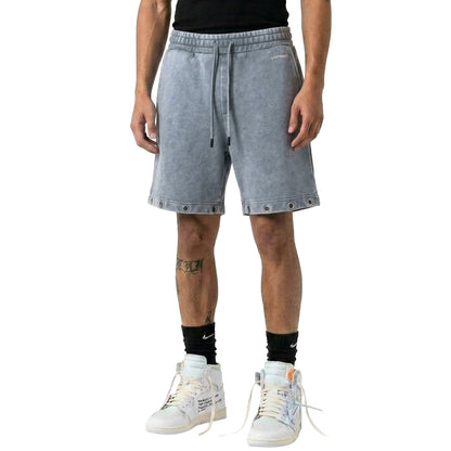Drawstring printed washed shorts by Unknown - 1