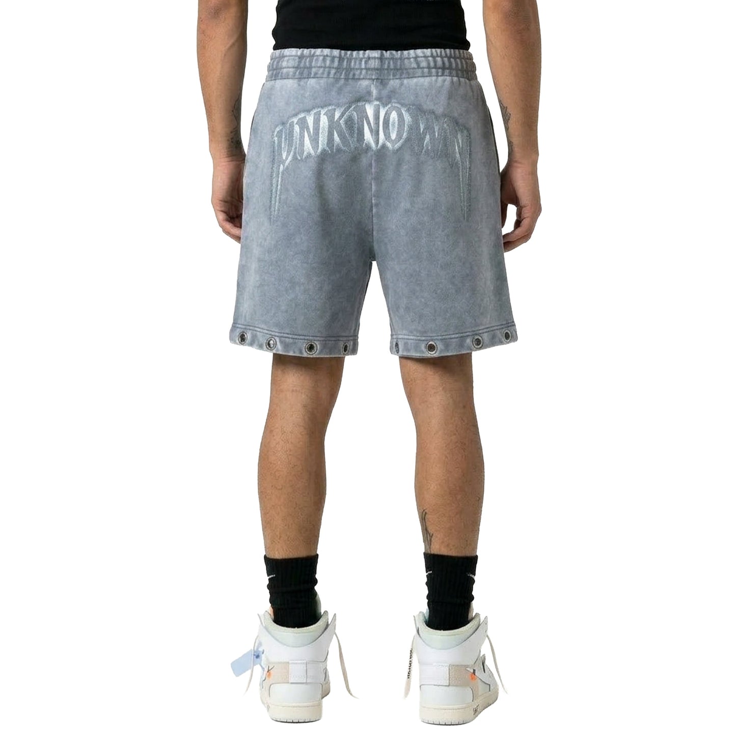 Drawstring printed washed shorts by Unknown - 2