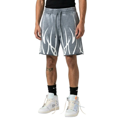 Faded flames washed shorts by Unknown - 4