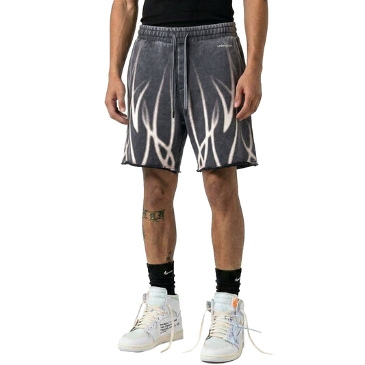 Faded flames washed shorts by Unknown - 1