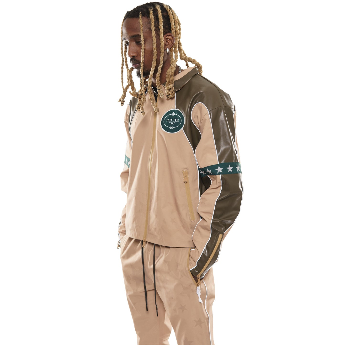 Star studded nylon jacket set By Vie+Riche-9