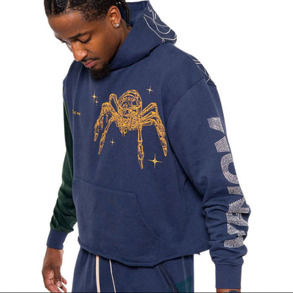 Venom biker cropped hoodie