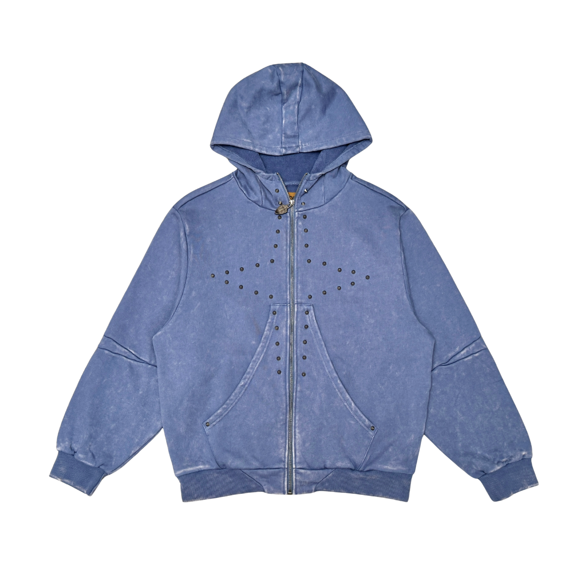 Unknown Winged Rivet Zip Hoodie by Unknown, view 8