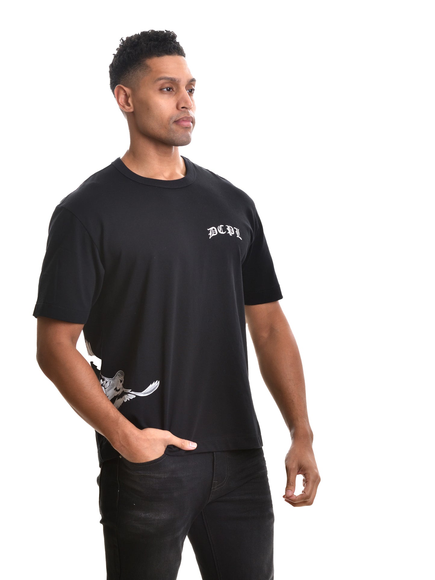 Dcpl old english left chest t shirt