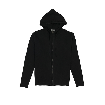 Viscos poly double knit zip up hoodie