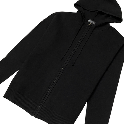 Viscos poly double knit zip up hoodie