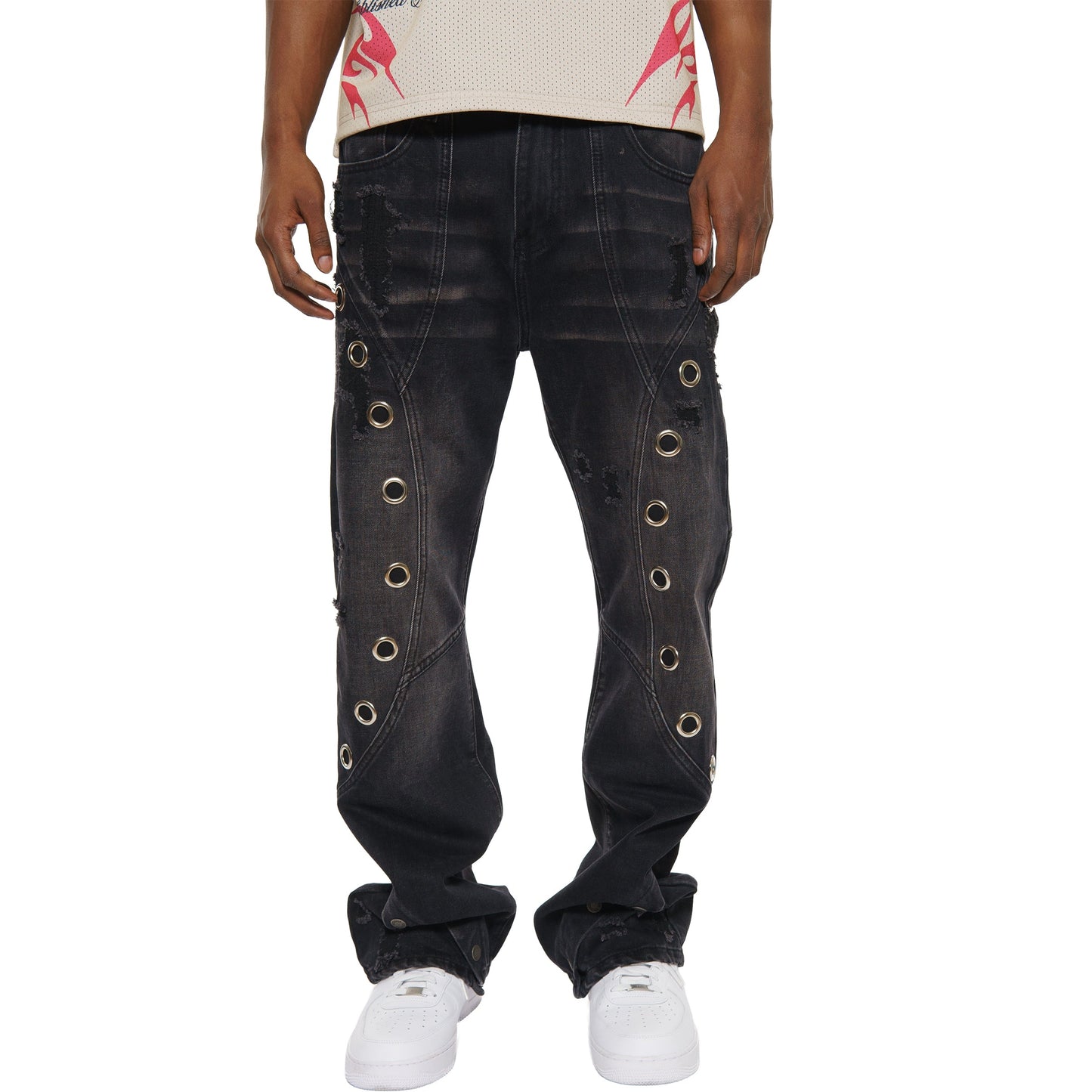 Studded premium denim western fit pant By Vicious-1