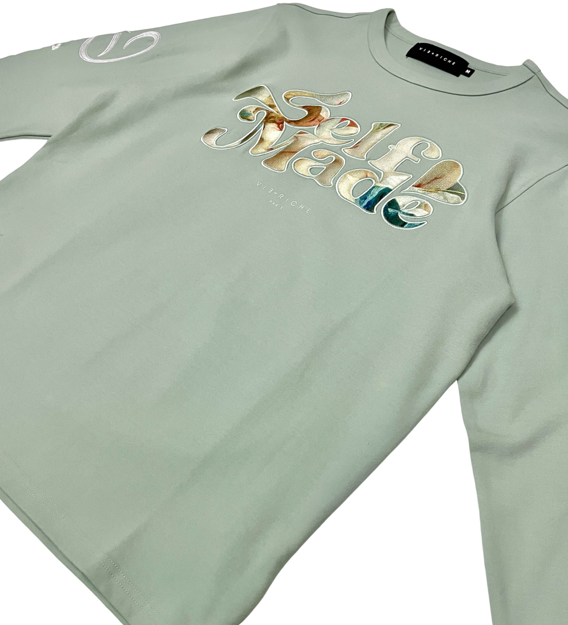 Self Made Art LS Tee - Mint | Vie+Riche
 _7