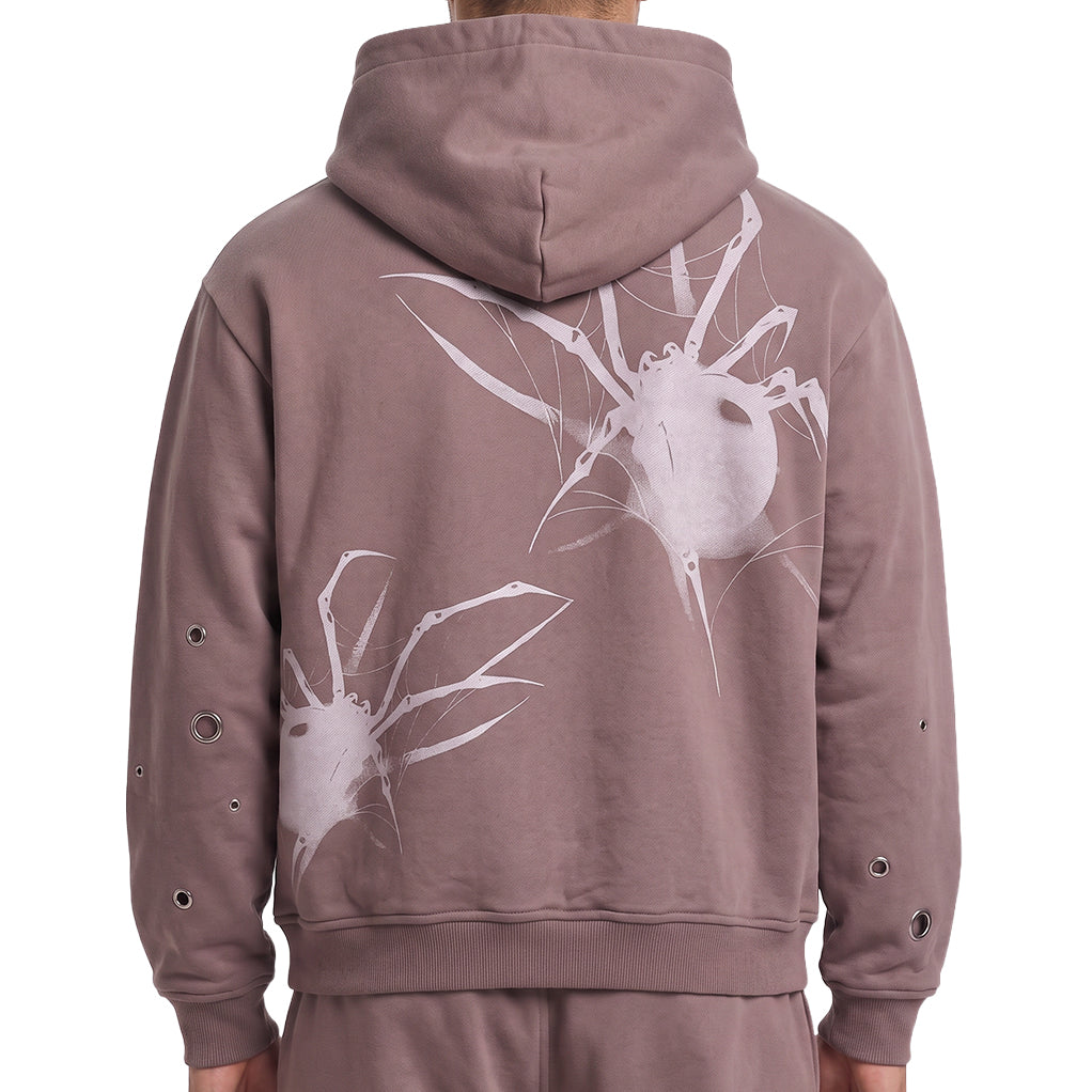 Unknown Garment-dyed, heavyweight cotton fleece cropped pullover hoodie