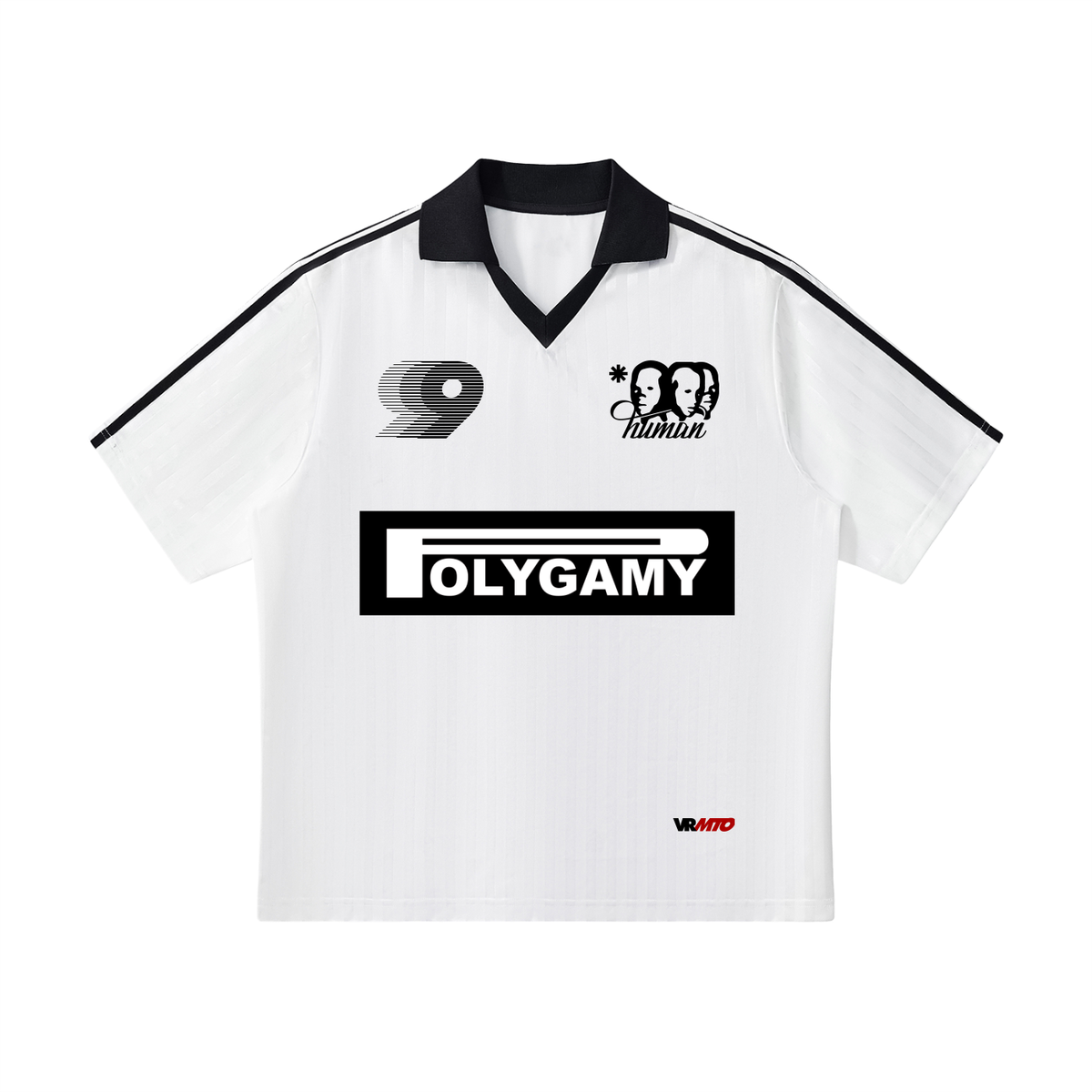 Polygamy striped soccer jersey by Vie+Riche, view 3