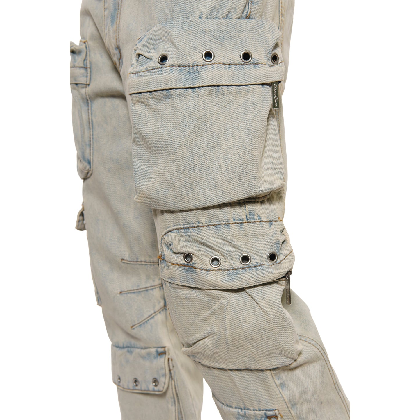 Multi cargo baggy fit denim pant By Vicious-5