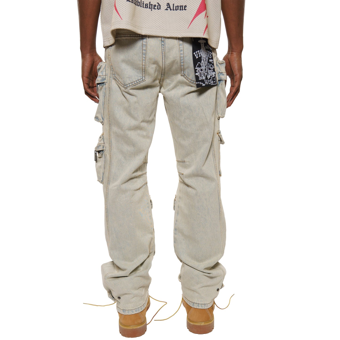 Multi cargo baggy fit denim pant By Vicious-6