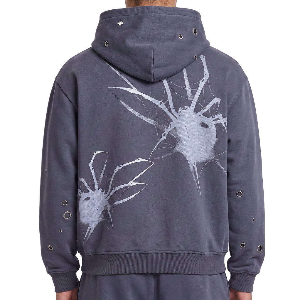 Unknown Garment-dyed, heavyweight cotton fleece cropped pullover hoodie by Unknown, view 9