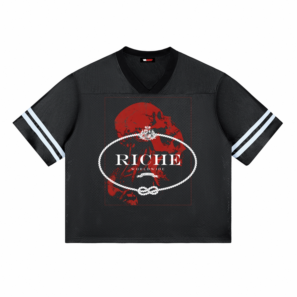 Red Death Taped Mesh T-Shirt by Vie+Riche, view 3