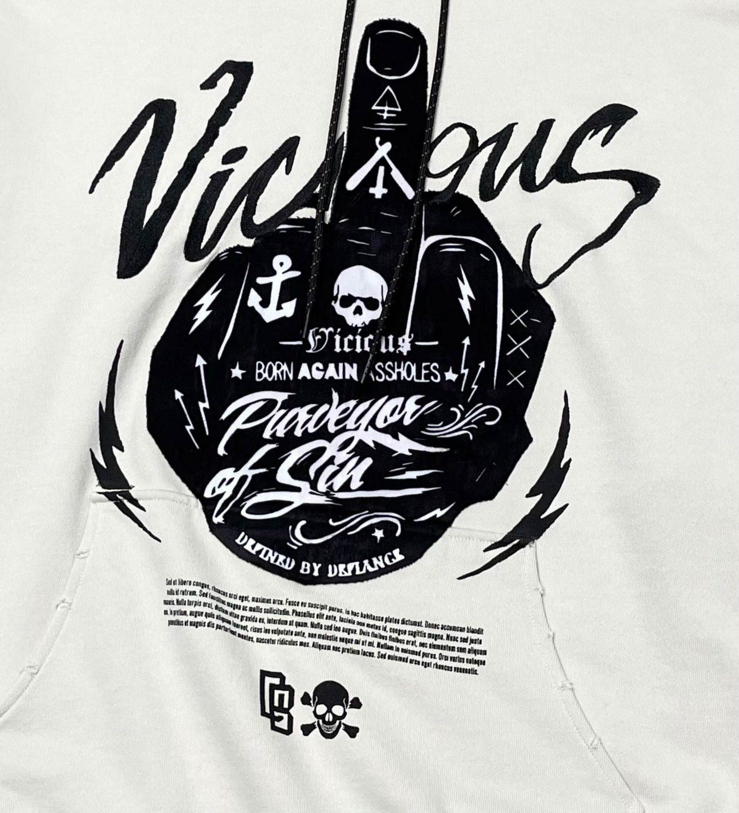 Vicious Vintage Hoodie - Light Sand | Vicious _2
