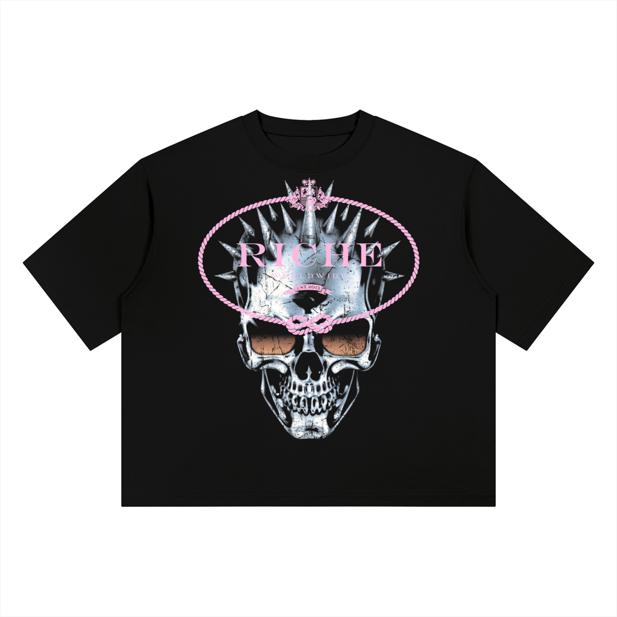 Chrome death Heavyweight Boxy T-Shirt by VIERICHEPARIS, view 3