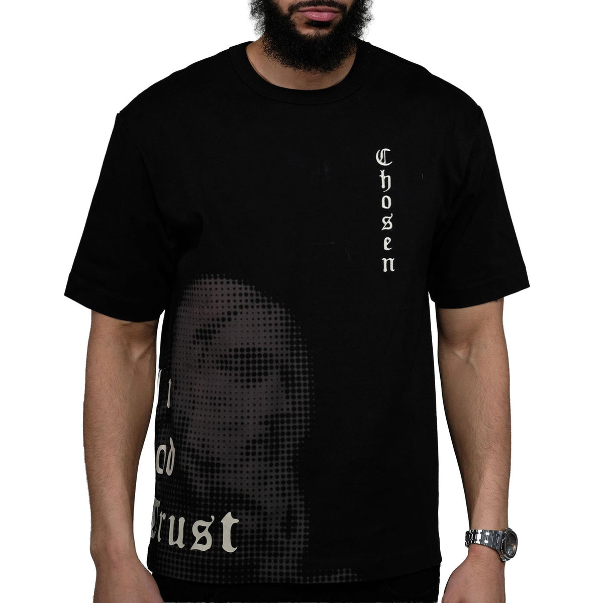 In god we trust tee by Chosen, view 1