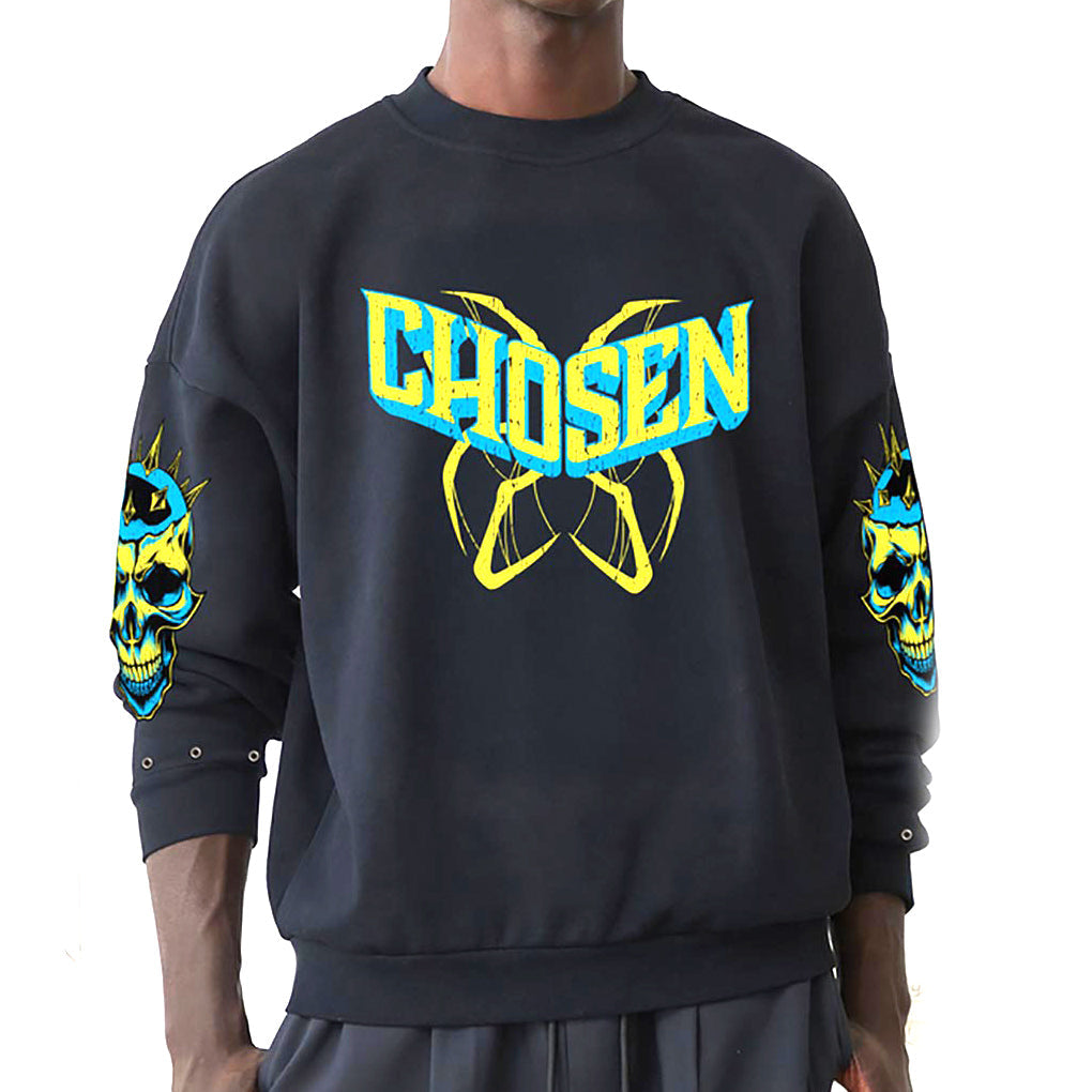 Chosen spiked skull oversized sweatshirt Black by Chosen - 1