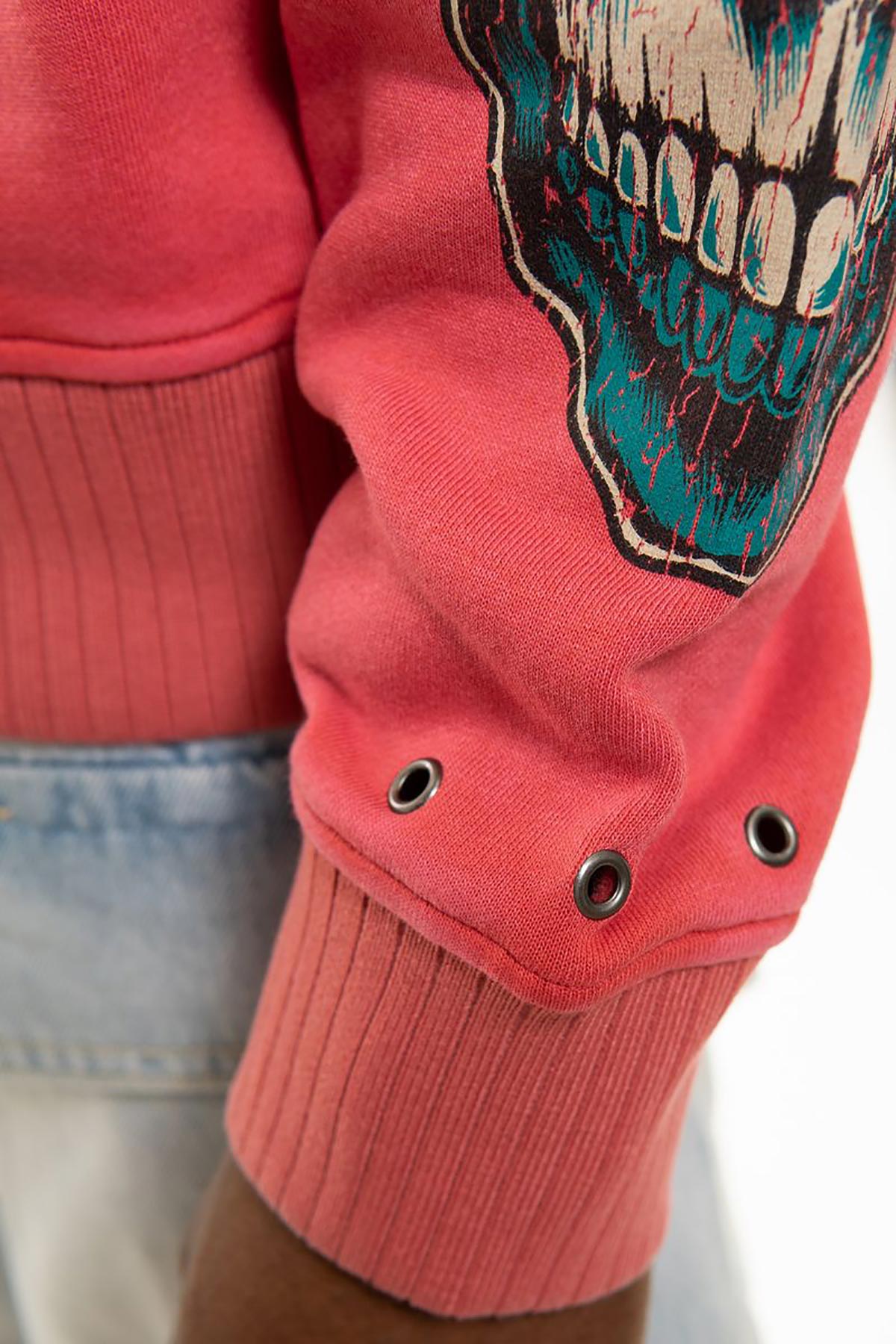 Chosen spiked skull oversized sweatshirt by VIERICHEPARIS, view 4