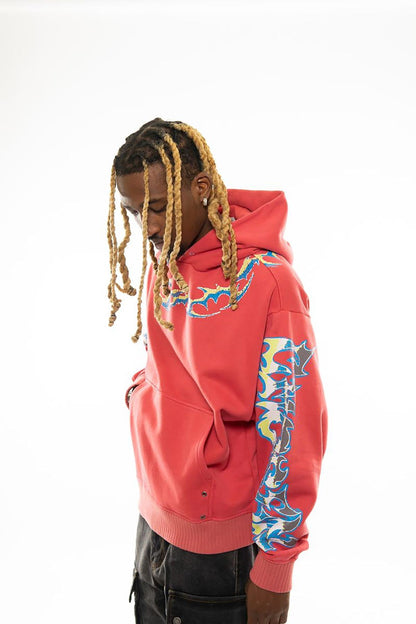 Rabid dog oversized pull-over hoodie Rouge by Chosen - 2
