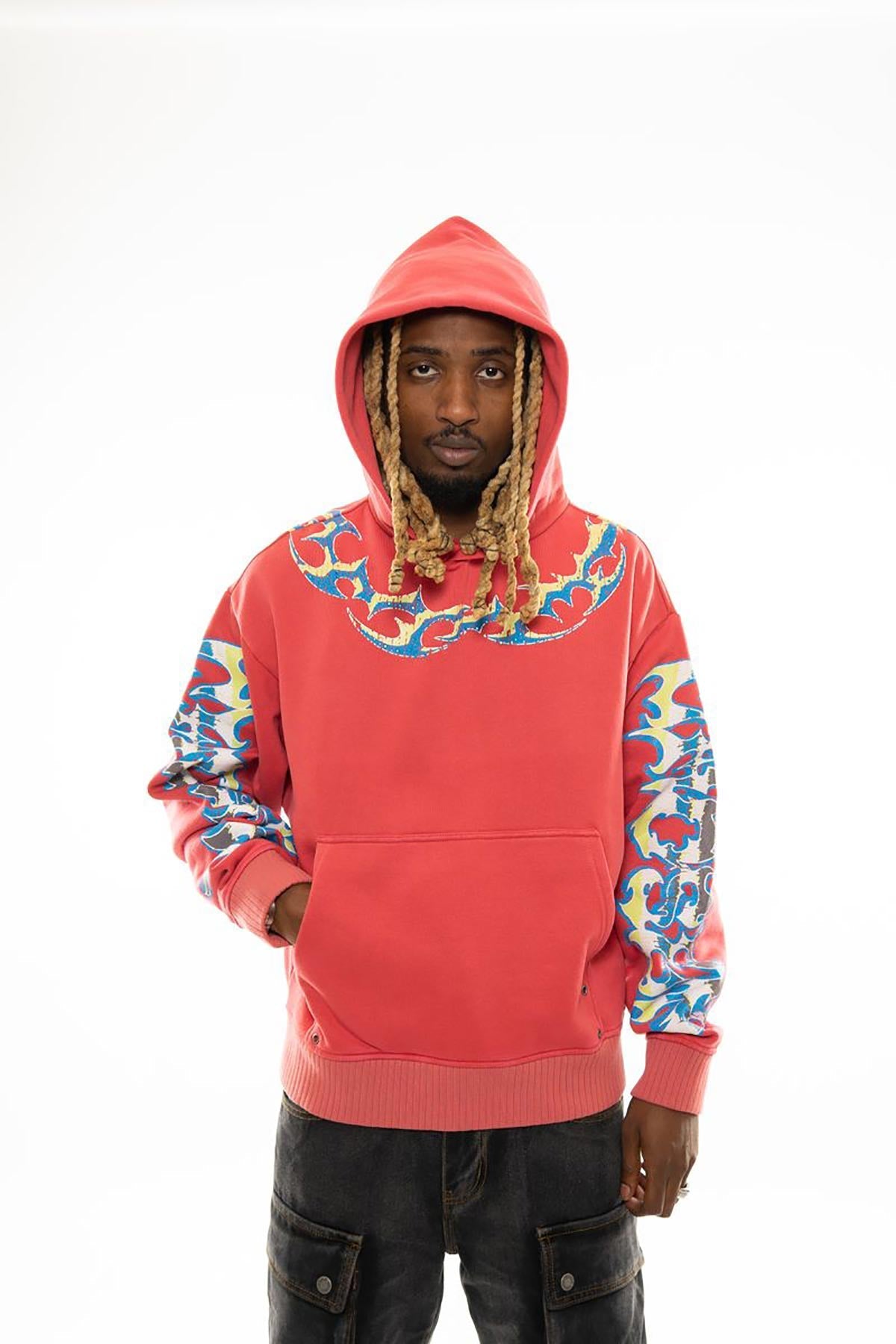 Rabid dog oversized pull-over hoodie Rouge by Chosen - 4