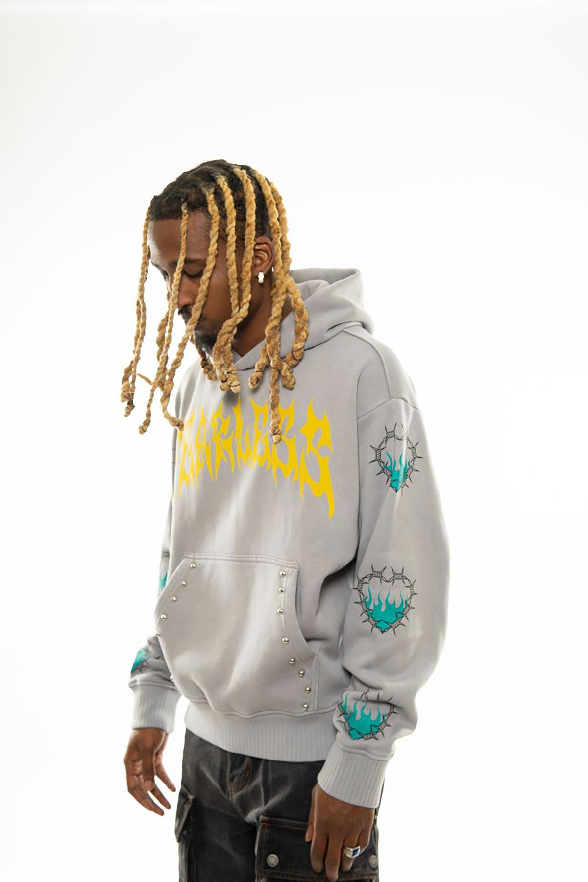 Fearless oversized pull-over hoodie by Chosen, view 7