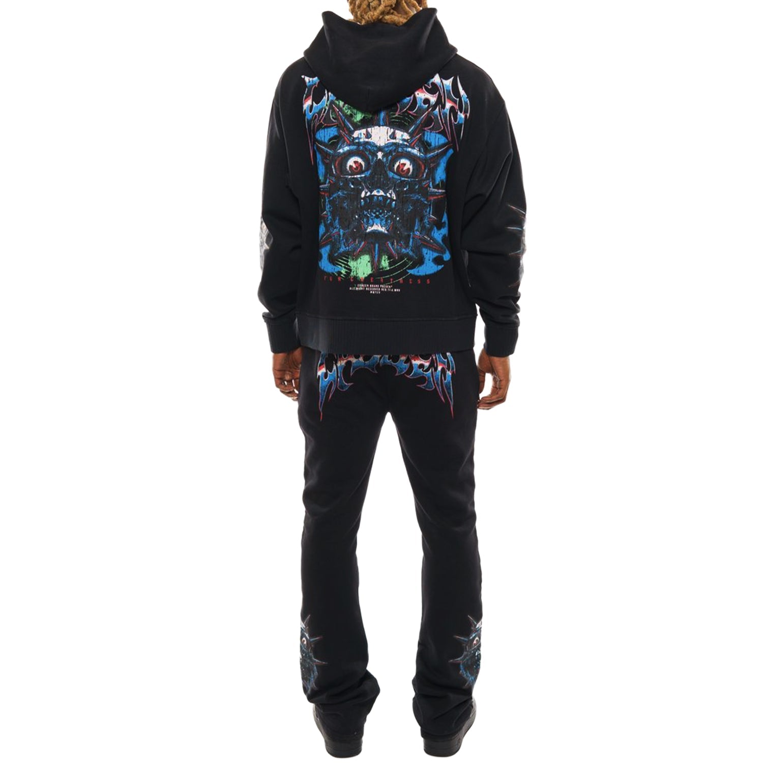 Crazy eyes oversized full zip hoodie set By Chosen-2