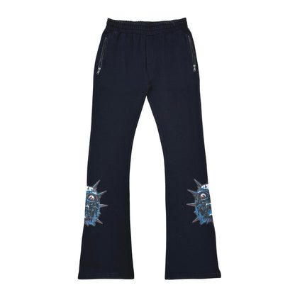 Crazy eyes oversized full zip hoodie set Black by Chosen - 4