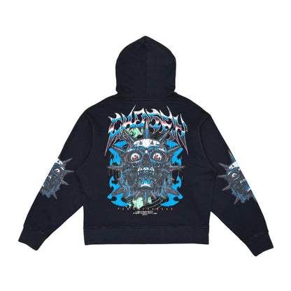 Crazy eyes oversized full zip hoodie set