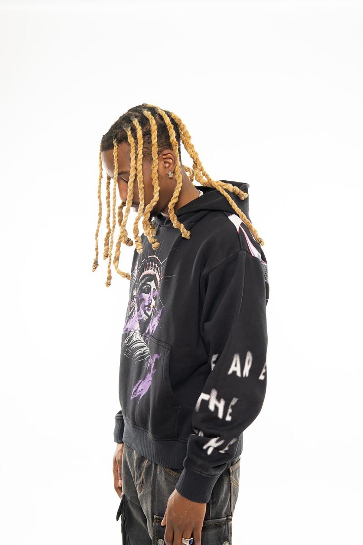 Liberty oversized pull-over hoodie Black by Chosen - 3