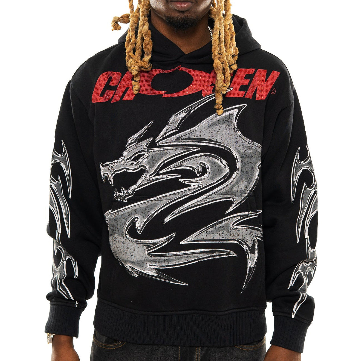 Chosen records oversized pull-over hoodie by Chosen, view 2