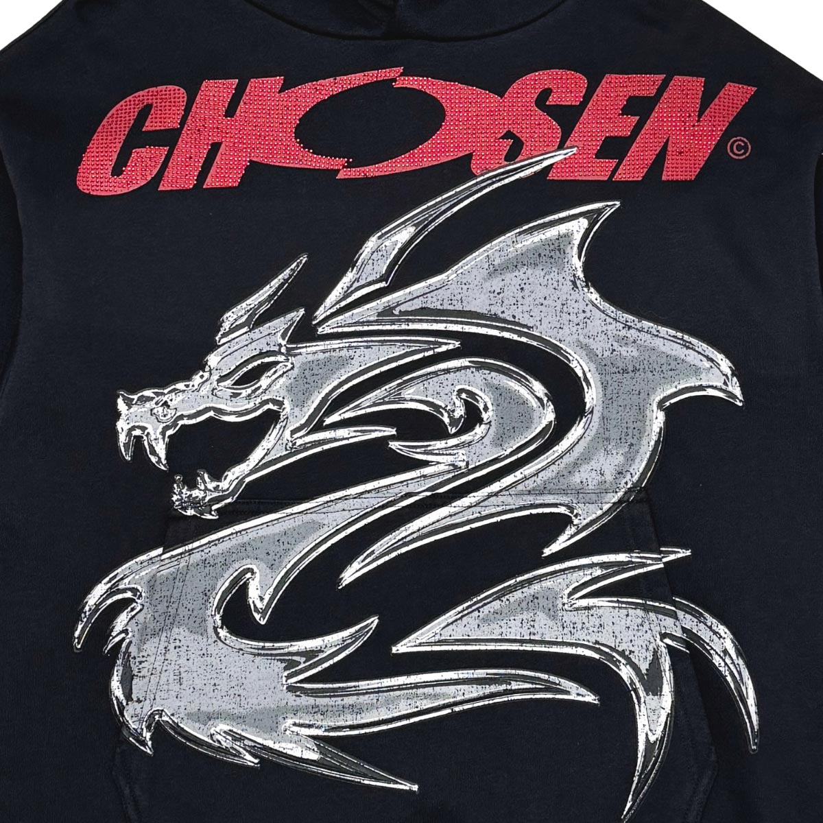 Chosen records oversized pull-over hoodie Black by Chosen - 3