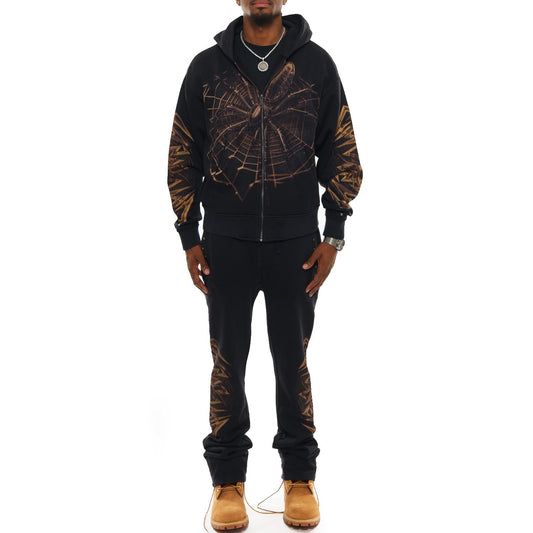Spider oversized full zip hoodie set By Chosen-1