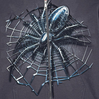 Spider oversized full zip hoodie