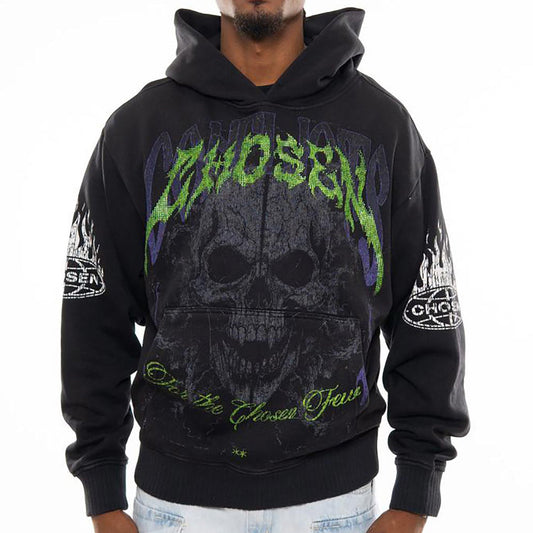 Conflicts oversized pull-over hoodie Black by Chosen - 1