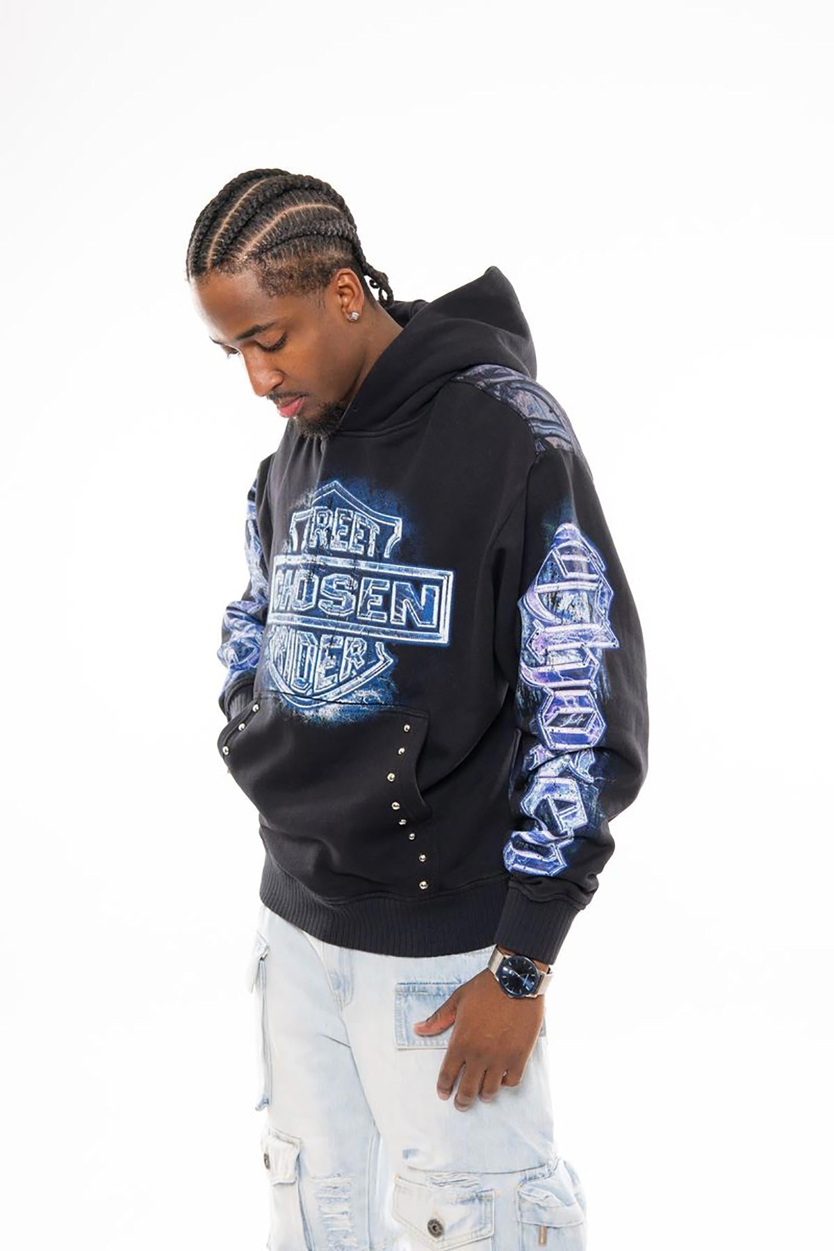 Street rider oversized pull-over hoodie by VIERICHEPARIS, view 2