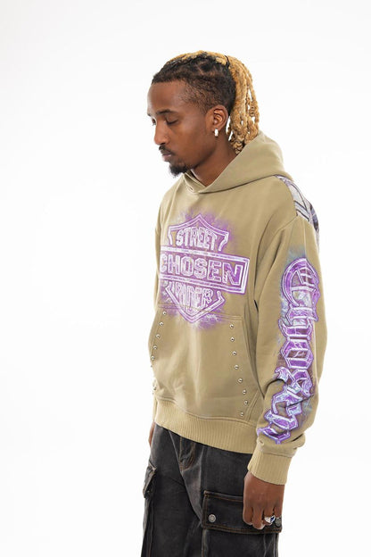 Street rider oversized pull-over hoodie