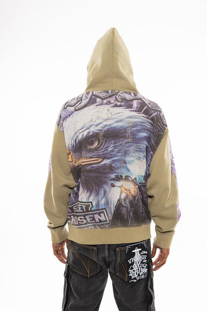 Street rider oversized pull-over hoodie Dried Herb by Chosen - 4